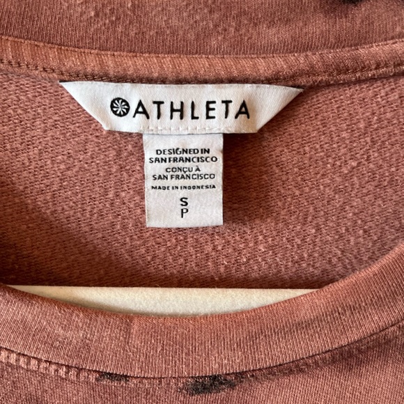Athleta Palermo Pink Balance Pullover Sweatshirt sz S - Picture 2 of 9